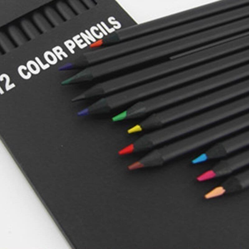 12-Pcs-Set-High-Quality-Pencil-Packaging-12-Different-Colours-Colored-Pencils-Kawaii-School-Black-Wooden-20210310-044105.jpg 12 Pcs High Quality Pencil Colors - Image 1