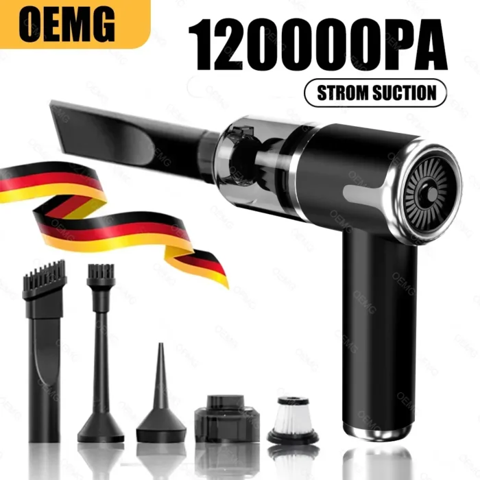 Car Vacuum Cleaner 120000PA Powerful Cleaning Machine Car Cleaner Wireless Portable Mini Vacuum Cleaner for Home Appliance - Image 1