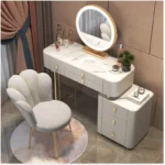 Modern velvet living room relax chair Dining room backrest stool INS design bedroom makeup chair dresser stool Nordic Furniture - Image 5