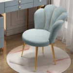 Modern velvet living room relax chair Dining room backrest stool INS design bedroom makeup chair dresser stool Nordic Furniture - Image 6