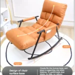 Nordic adult rocking chair living room Relaxing lounge Armchair bed Balcony sun recliner ergonomic deckchair lazy sofa Furniture - Image 3