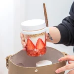 Overnight Oats Jars Milk Fruit Salad Food Storage Container Glass Breakfast Cup With Spoon Coffee Tea Can Kitchen Item - Image 5