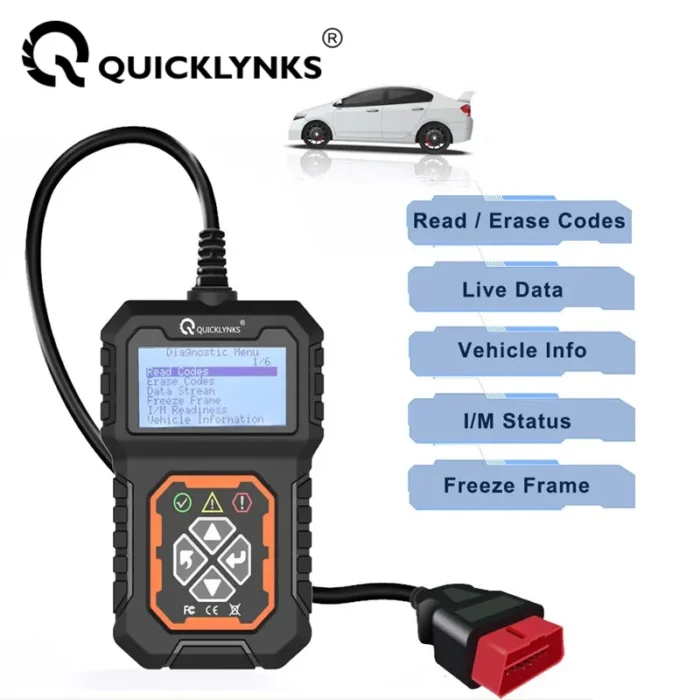 QUICKLYNKS T31 Car Full OBD2/EOBD Scanner Check Auto Engine System Diagnostic Tools Automotive Professional Code Reader Scanner - Image 1