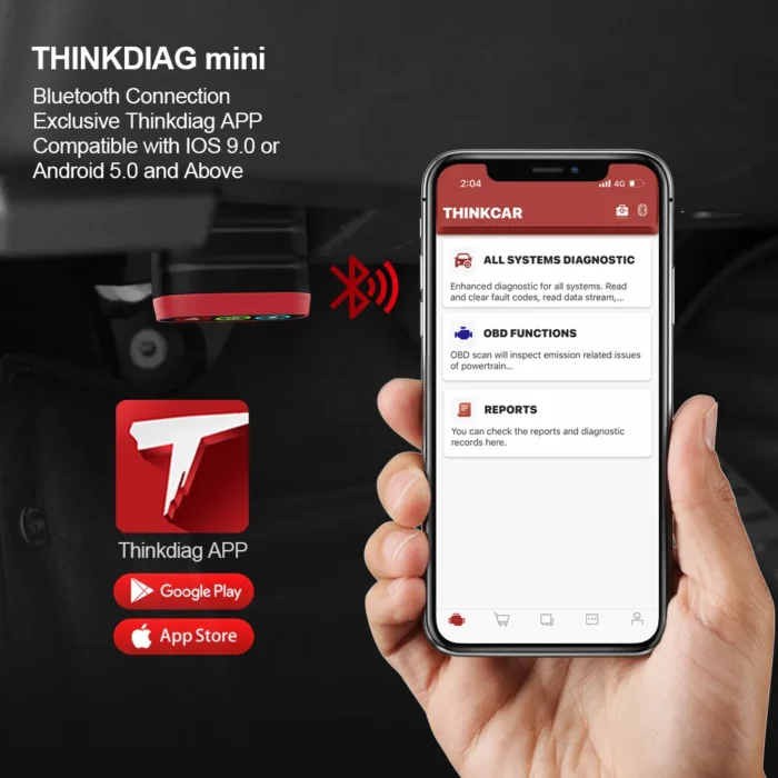 THINKCAR THINKDIAG MINI Auto OBD2 Scanner Full Systems Diagnostics All Car Lifetime Free Automotive Diagnosis Scan Tools - Image 5
